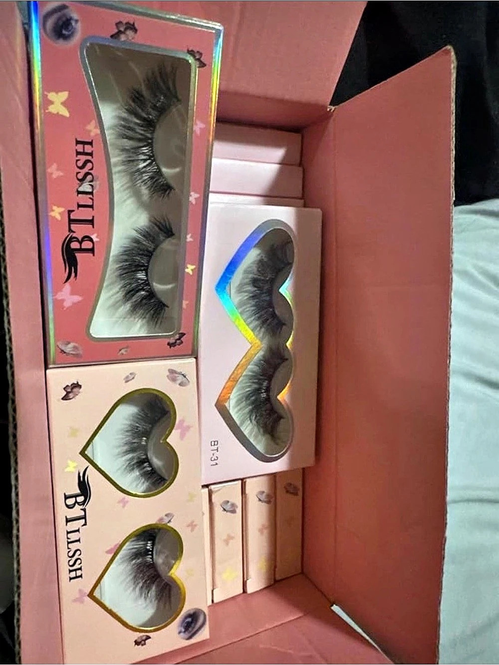 27 PAIRS ♥︎ BTLSSHH False Eyashes Collection in Black & Pink NWT